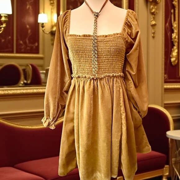 Daphne Velvet Mini Dress - Picture 4 of 11